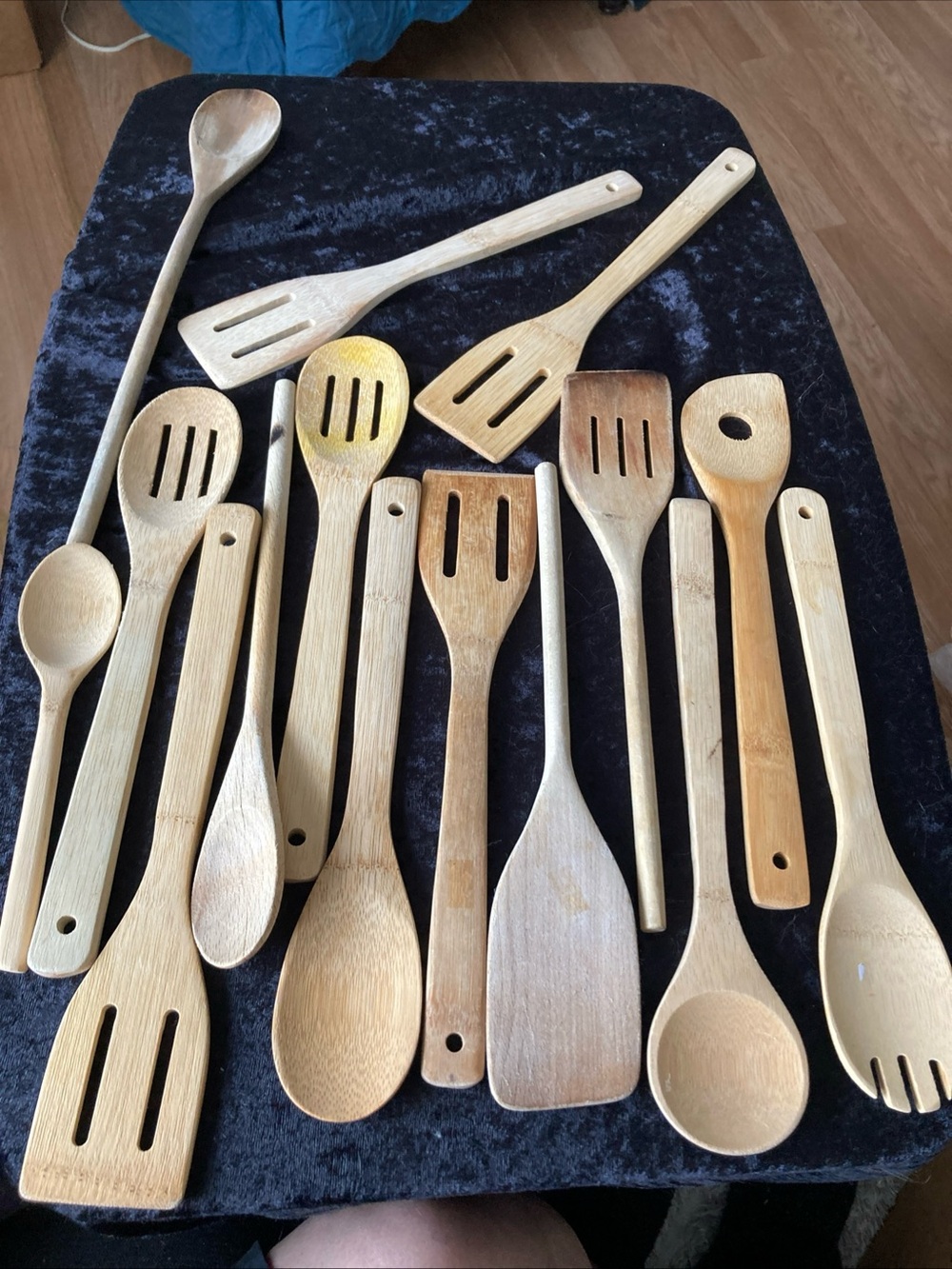 Set of Wooden Kitchen Utensils - Natural Wood